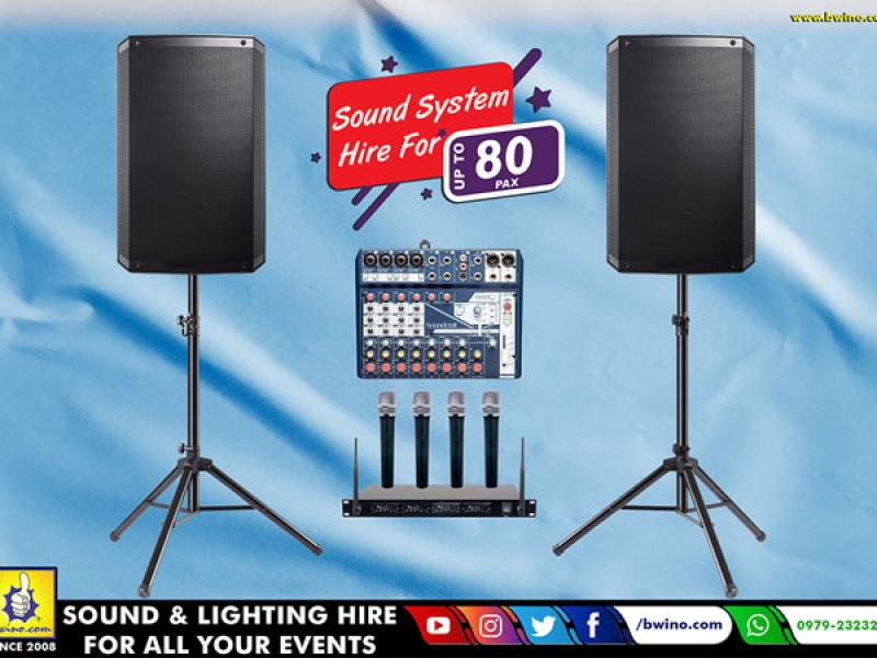 Sound System Hire For Upto 80pax